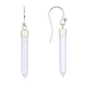 Chan Luu Sterling Silver Stone Wand Earrings